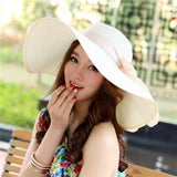 Summer Wide Brim Straw Hats Big Sun Hats For Women UV Protection Panama  Floppy Beach Hats Ladies Bow Hat Chapeau Femme