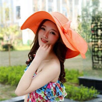 Summer Wide Brim Straw Hats Big Sun Hats For Women UV Protection Panama  Floppy Beach Hats Ladies Bow Hat Chapeau Femme