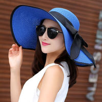 Summer Wide Brim Straw Hats Big Sun Hats For Women UV Protection Panama  Floppy Beach Hats Ladies Bow Hat Chapeau Femme