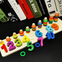 Wooden Montessori Educational Toys For Children Kids Early Learning Infant Shape Color Match Board Toy For 3 Year Old Kids Gift