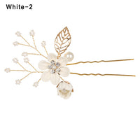 Fashion Luxury  Blue Flower Hair Combs Headdress Prom Bridal Wedding Hair Accessories Gold Leaves Hair Jewelry Hair Pins