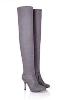 Plus size 34-43 new fashion shoes over the knee boots women stiletto high heels autumn pointed toe thigh high boots
