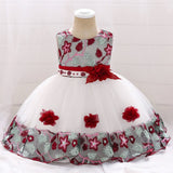 Infant Baby Girl Dress Lace Tulle Baptism Dresses for Girls 1st Year Birthday Beading Appliqued Party Wedding Baby Clothing