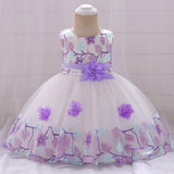 Infant Baby Girl Dress Lace Tulle Baptism Dresses for Girls 1st Year Birthday Beading Appliqued Party Wedding Baby Clothing