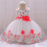 Infant Baby Girl Dress Lace Tulle Baptism Dresses for Girls 1st Year Birthday Beading Appliqued Party Wedding Baby Clothing