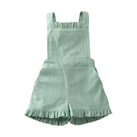 Toddler Baby Girls 6M-4T Kids Summer Romper Solid One-Pieces Sleeveless Casual Jumpsuit 4 Colors