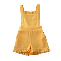 Toddler Baby Girls 6M-4T Kids Summer Romper Solid One-Pieces Sleeveless Casual Jumpsuit 4 Colors