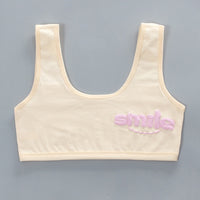 Teen bra girl vest Cotton Spandex Big Girl's Sport 7-14 Years Adolescente Kids Underwear Letter Racerback Training 1 piece