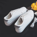 Fashion Shoes Women's Vulcanize Shoes Spring New Casual Classic Solid Color PU Leather Shoes Women Casual White Shoes Sneakers