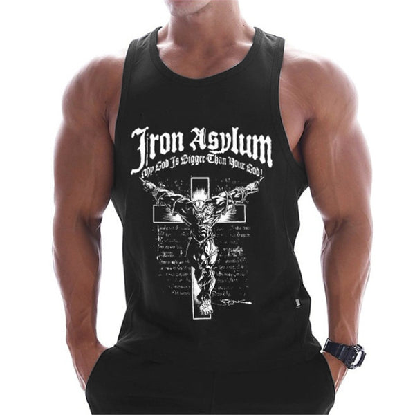 New gyms clothing cotton bodybuilding tank top bodybuilder mens tops sleeveless