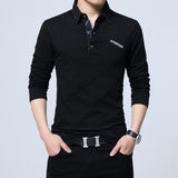 Polo Shirt Collar Men Plus Size 3XL 4XL 5XL Autumn Button Brand Men Polo Shirt Long Sleeve Casual Male Shirts
