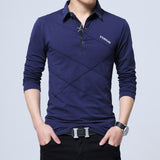 Polo Shirt Collar Men Plus Size 3XL 4XL 5XL Autumn Button Brand Men Polo Shirt Long Sleeve Casual Male Shirts