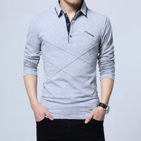 Polo Shirt Collar Men Plus Size 3XL 4XL 5XL Autumn Button Brand Men Polo Shirt Long Sleeve Casual Male Shirts
