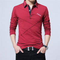 Polo Shirt Collar Men Plus Size 3XL 4XL 5XL Autumn Button Brand Men Polo Shirt Long Sleeve Casual Male Shirts