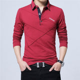 Polo Shirt Collar Men Plus Size 3XL 4XL 5XL Autumn Button Brand Men Polo Shirt Long Sleeve Casual Male Shirts