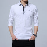 Polo Shirt Collar Men Plus Size 3XL 4XL 5XL Autumn Button Brand Men Polo Shirt Long Sleeve Casual Male Shirts