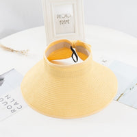 New Women Summer Visors Hat Foldable Sun Hat Wide Large Brim Beach Hats Straw Hat chapeau femme Beach UV Protection Cap