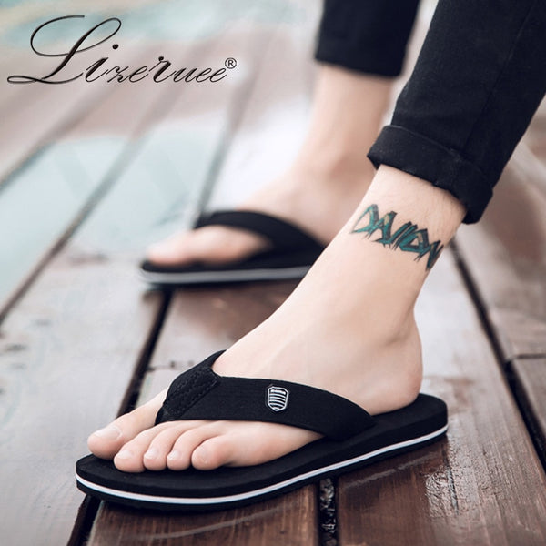 Summer Men Flip Flops High Quality Beach Sandals Anti-slip Zapatos Hombre Casual Shoes A10