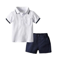 Top and Top Baby Boy Clothing Set Summer Cotton Short Sleeve Romper Tops+Shorts Infant Boys Outfits Toddler Boy Clothes