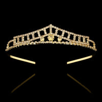 Gold Color Princess Tiaras and Crowns Queen Crown Headband Accessories Kids Hair Jewelry Wedding Prom Hair ornaments