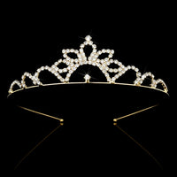 Gold Color Princess Tiaras and Crowns Queen Crown Headband Accessories Kids Hair Jewelry Wedding Prom Hair ornaments