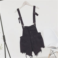 Women Denim Playsuits Salopette Straps Cotton Short Rompers Womens Jumpsuit Loose Casual Overalls Shorts Rompers Ladies Playsuit