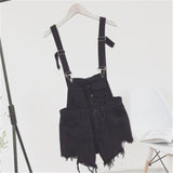 Women Denim Playsuits Salopette Straps Cotton Short Rompers Womens Jumpsuit Loose Casual Overalls Shorts Rompers Ladies Playsuit