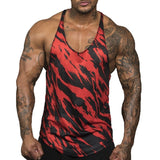 Gym Men Bodybuilding Camo Sleeveless Single Tank Top Muscle Stringer Athletic Fitness Vest Tops Summer Clothes