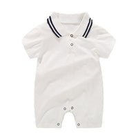 New style Summer Baby Boy gril Rompers 100% Cotton Baby Clothes Gentleman Baby Boys Romper Toddler Kids Jumpsuits birthday