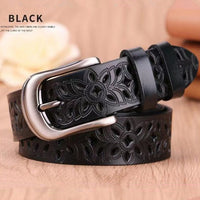 Genuine Leather Belts for Women Second Layer Cowskin Woman Belt Vintage Pin Buckle Strap Jeans