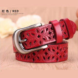 Genuine Leather Belts for Women Second Layer Cowskin Woman Belt Vintage Pin Buckle Strap Jeans