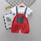 Lawadka Baby Boy Clothing Sets Infants Newborn Boy Clothes Shorts Sleeve Tops Overalls 2Pcs Outfits Summer Cartoon Clothing