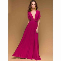 Sexy Women Multiway Wrap Convertible Boho Maxi Club Red Dress Bandage Long Dress Party Bridesmaids Infinity Robe Longue Femme