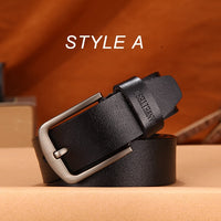 men belt male high quality leather belt men male genuine leather strap luxury pin buckle fancy vintage jeans