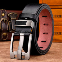 men belt male high quality leather belt men male genuine leather strap luxury pin buckle fancy vintage jeans