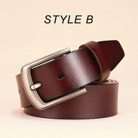 men belt male high quality leather belt men male genuine leather strap luxury pin buckle fancy vintage jeans