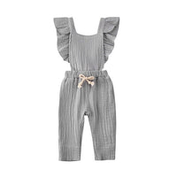 Summer Baby Girls Rompers Solid Cotton Baby Sleeveless Cotton Linen Jumpsuit Toddler Infant Baby Girl Romper Outfits Clothes