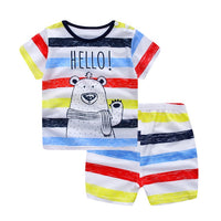 Unni-yun Casual Baby Kids Sport Clothing Plaid Lion Clothes Sets for Boys Costumes 100% Cotton Baby Clothes 6M -4 Years Old