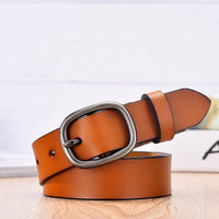 Women's Belt Fashion Women Female Belt Genuine  Leather Belts For Women Female Belt Pin Buckles Fancy Vintage for Jeans