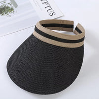 Summer lady Empty Top Sun Visor Hat Summer straw Wide Brim  Sun Caps UV Protection Hat For Men And Women
