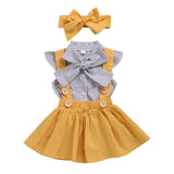 Humor Bear Baby Girl Clothes Hot Summer Children's Girls' Clothing Sets Kids Bay Clothes Toddler Chiffon bowknot coat+Pants 1-4Y