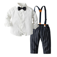 Top and Top Toddler Baby Boys Gentleman Clothes Sets Long Sleeve Romper+Suspenders Pants 2Pcs Wedding Party Casual Outfits