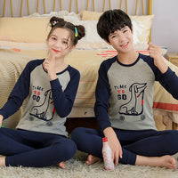 Teens Pajamas Long Sleeve Cotton Pyjamas Kids Clothes Sets Cartoon Big Boy Sleepwear Cute Pajamas For Girls 10 12 14 16 18 Years