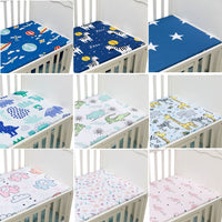 Newborn Baby Crib Fitted Sheet Baby Bed Mattress Cover Soft Breathable Cartoon Print Newborn Bedding For Cot Size 130*70cm