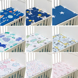 Newborn Baby Crib Fitted Sheet Baby Bed Mattress Cover Soft Breathable Cartoon Print Newborn Bedding For Cot Size 130*70cm