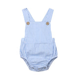 Summer Newborn Baby Girl Boy Cotton Solid Cute Bottom Romper Sleeveless Jumpsuit Infant One-pieces Suspender Outfit Clothes