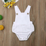 Summer Newborn Baby Girl Boy Cotton Solid Cute Bottom Romper Sleeveless Jumpsuit Infant One-pieces Suspender Outfit Clothes