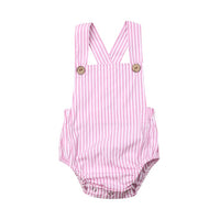 Summer Newborn Baby Girl Boy Cotton Solid Cute Bottom Romper Sleeveless Jumpsuit Infant One-pieces Suspender Outfit Clothes