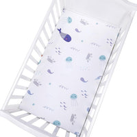 Newborn Baby Crib Fitted Sheet Baby Bed Mattress Cover Soft Breathable Cartoon Print Newborn Bedding For Cot Size 130*70cm