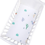Newborn Baby Crib Fitted Sheet Baby Bed Mattress Cover Soft Breathable Cartoon Print Newborn Bedding For Cot Size 130*70cm